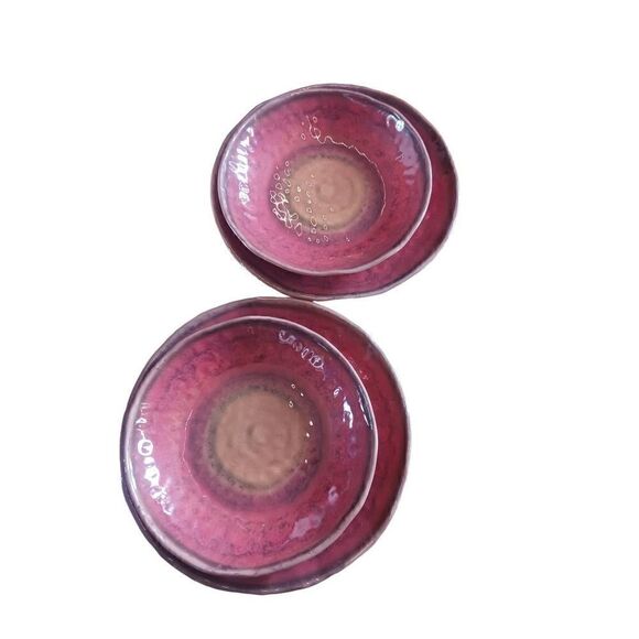 Four pieces two dinner plates two salad bowls melamine pier one - Picture 2 of 3